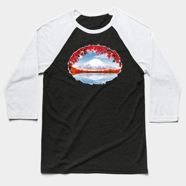 Mount Fuji - Kawaguchiko - Japan Baseball T-Shirt by Anastasiya Malakhova